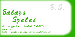 balazs szelei business card